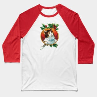 FUNNY HOLIDAY CAT VINTAGE DESIGN Baseball T-Shirt